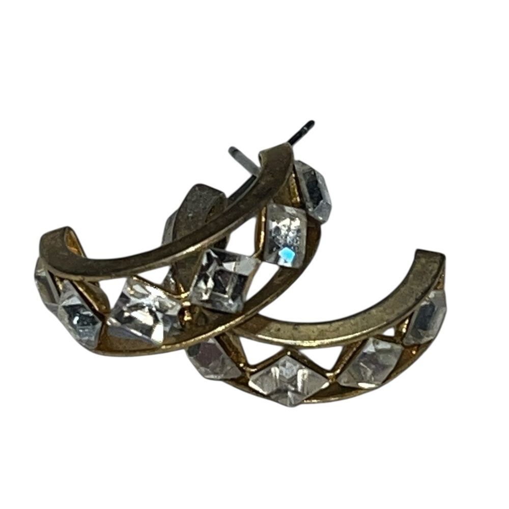 Pair of antique dainty gold rhinestone scatter
Hoop boho Earrings